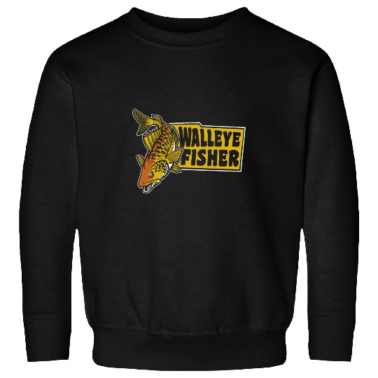 Walleye Fisher Hooks Lures Zander Expert Walleye Fishing Sweatshirts