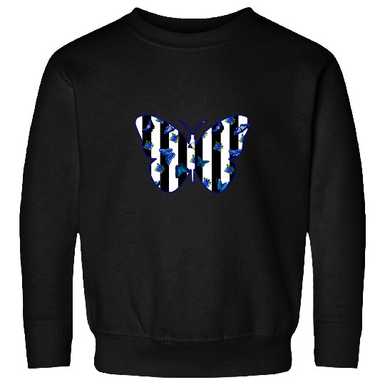 Cute Fashion monarch butterfly species and Roses blue Sweatshirts