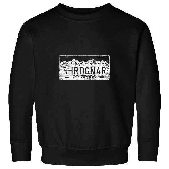 Skiing Ski Snowboard Colorado License Plate Shredding Gnar Sweatshirts