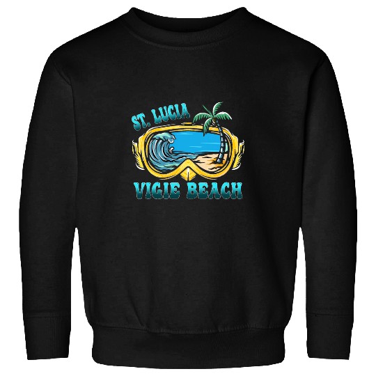 Vigie Beach St Lucia Vacation Beach Sweatshirts