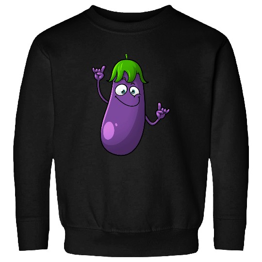Lacrosse Gift Funny Eggplant Designs For Men Women Fruit Vegetable 21 Sweatshirts