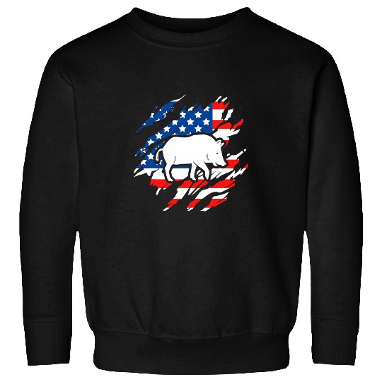 Hog Removal Technician US Flag Boar Hunting Wild vintages Pig 22 Sweatshirts