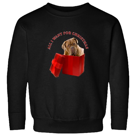 All I Want For Christmas Bull Mastiff Sweatshirts
