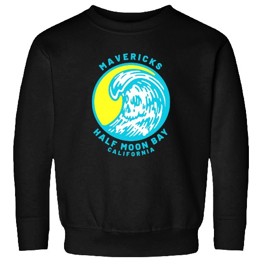 Surf Life Mavericks Half Moon Bay Surfing Sweatshirts