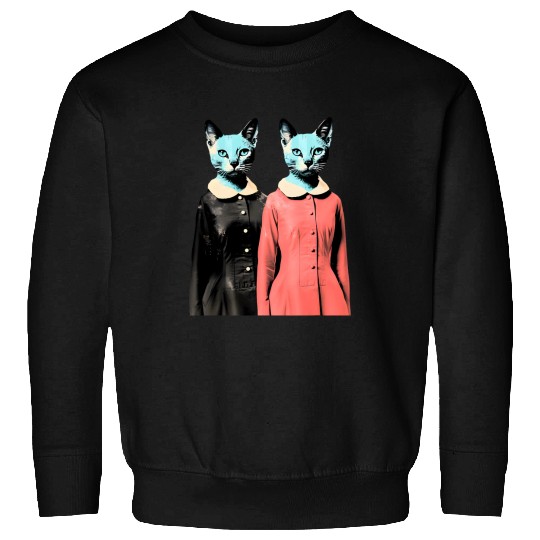 1950s Pop Art Cat Lovers Sweatshirts