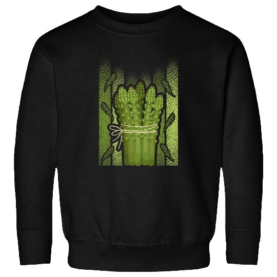 Lacrosse Gift Asparagus Retro Vegetable Vegan Veggie Farmer Vegetarian Sweatshirts