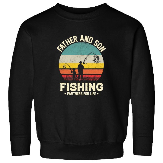 vintages Dad And Son Fishing Partners For Life Fathers Day 3 Sweatshirts