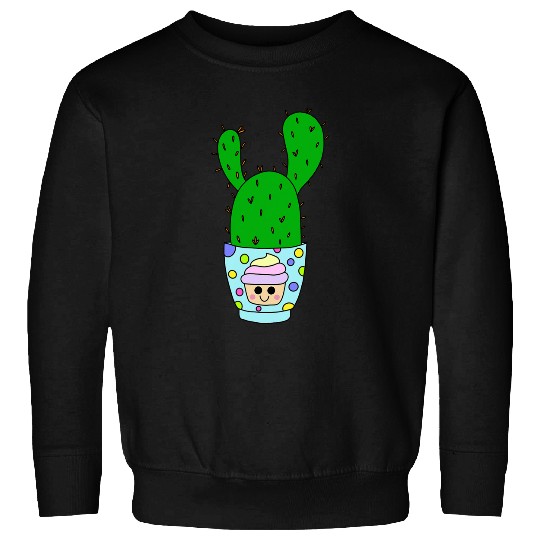 Angel Wings Cactus In Cupcake Pot Sweatshirts