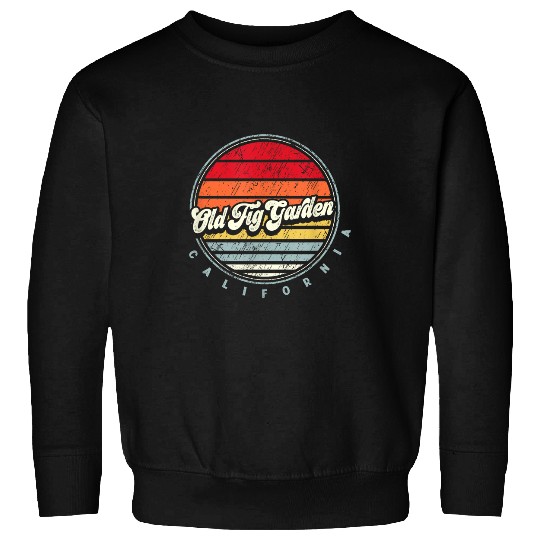 Retro Old Fig Garden homes State Cool 70s Style Sunset Sweatshirts