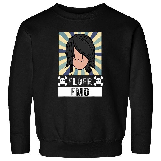Elder Emo Funny Emo Music Fan Scene Alternative 90s Kids Pun 18 Sweatshirts