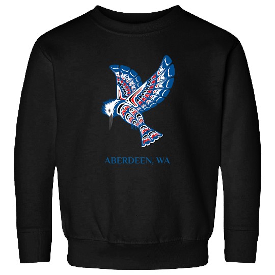 Aberdeen Washington Native American Kingfisher Bird Sweatshirts
