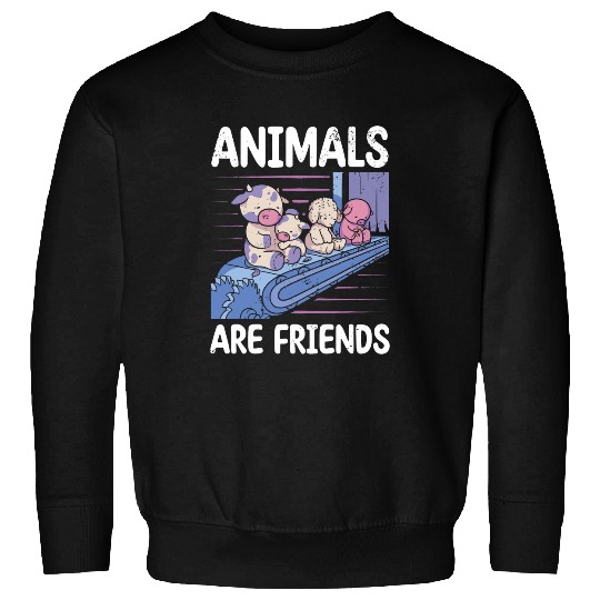 Lacrosse Gift animals are friends Vegan Vegetable Diet Sweatshirts