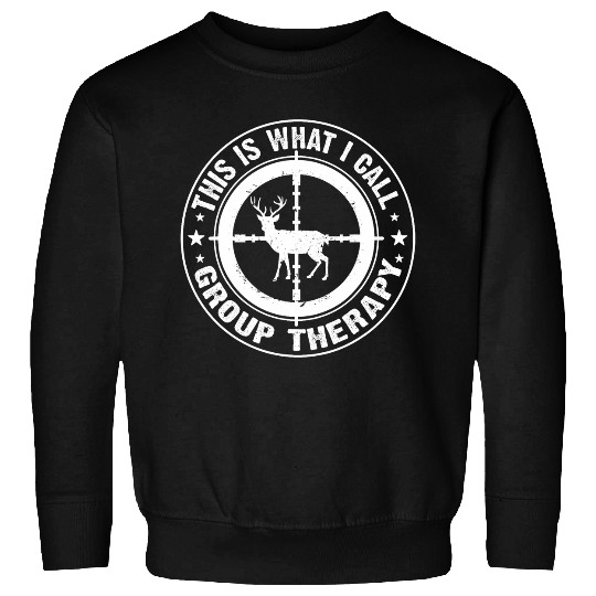 This Is What I Call Group Therapy Funny Retro Hunting Deer 9 Sweatshirts