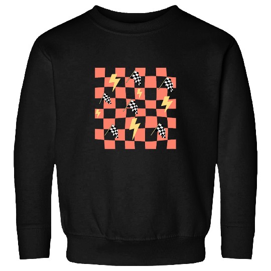 Checker Flag Auto Racing Speedway Racetrack Race Gear Sweatshirts