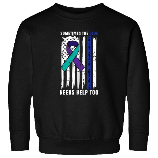 Support Blue Lives Police suicides Awareness Law Enforcement Sweatshirts