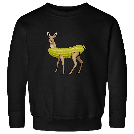 Lacrosse Gift A Dill Doe Funny Women Pickle Deer Love Foodie Sweatshirts