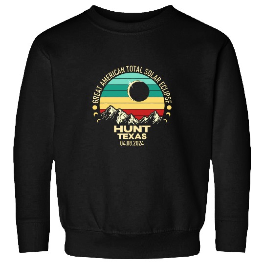 vintages Hunt Texas Total Solar Eclipse 2024 Sweatshirts