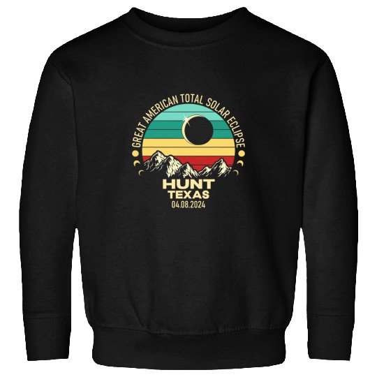 vintages Hunt Texas Total Solar Eclipse 2024 Sweatshirts