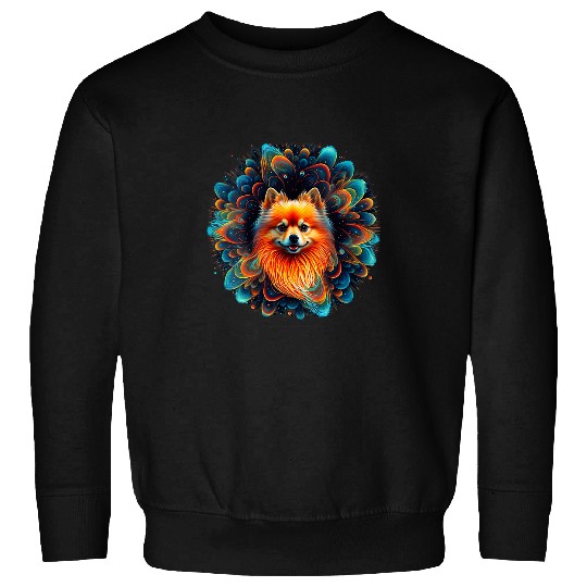 Dog Pomeranian Womens Cute Pomeranian Dog on Pomeranian Lover VNeck Sweatshirts