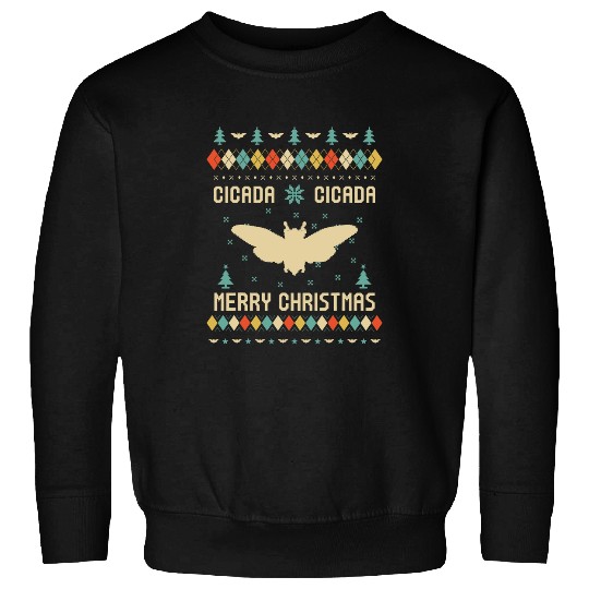 CICADA Ugly Christmas Sweater Vinatge Retro Sweatshirts