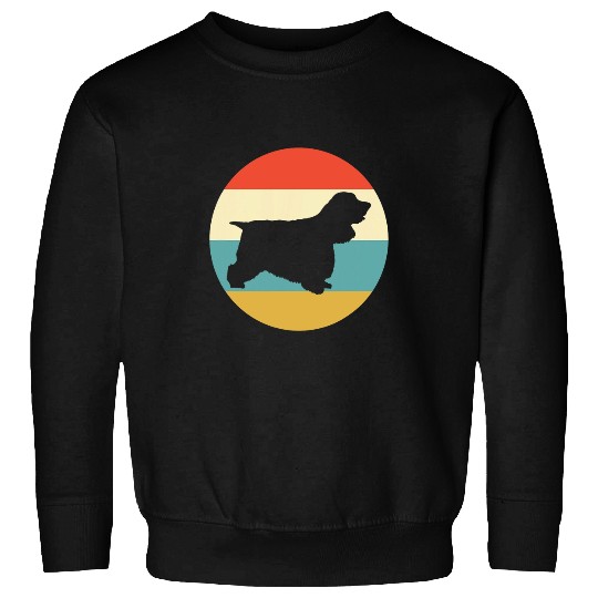 Cocker Spaniel Dog Mom Dad Dog Lover Retro Sweatshirts
