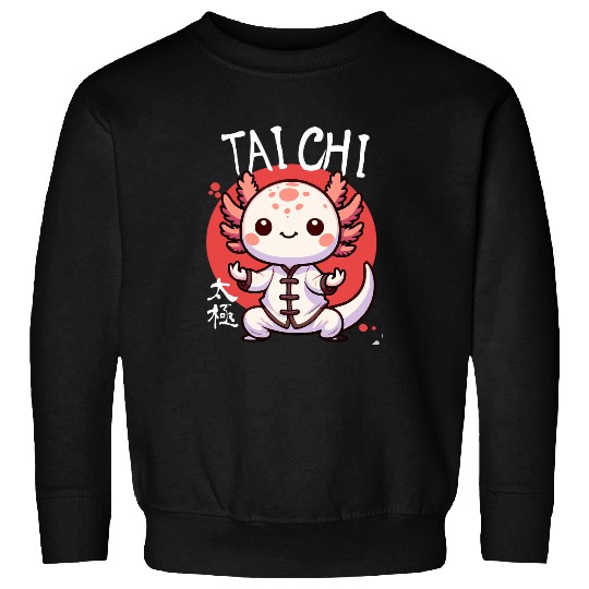 Axolotls Zen Master Underwater Martial Arts Tai Chi Flow Sweatshirts