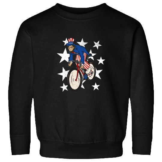 Abraham Lincoln Cycling Funny 4th of July Bike Cyclist Sweatshirts