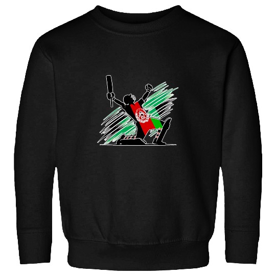 Afghanistan Cricket Team Spirit Silhouette Celebration Pride Sweatshirts