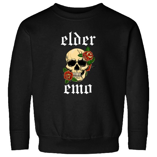 Elder Emo Funny Emo Music Fan Scene Alternative 90s Kids Pun 8 Sweatshirts