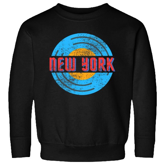 80s Retro Vinyl Disc Music New York City Souvenirs For Gift Sweatshirts