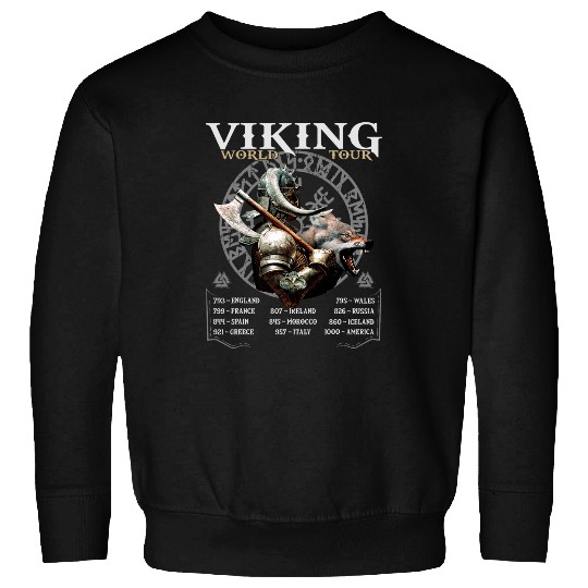 Viking World Tour Denmark Viking Ship Sweatshirts