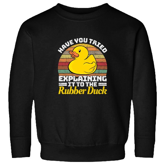Duck Pet Programmer Rubber Duck Programming Duck Coder Computer Sweatshirts