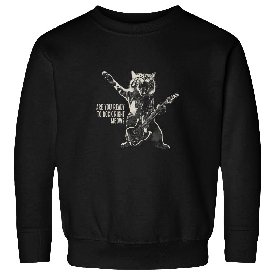 Are You Ready To Rock Right Meow Cat Music Concert Festival Sweatshirts