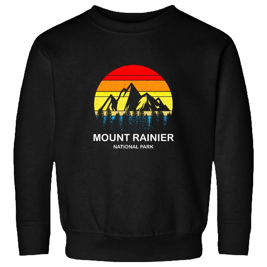 vintages Mount Mt Rainier National Park Souvenir Hike Sweatshirts