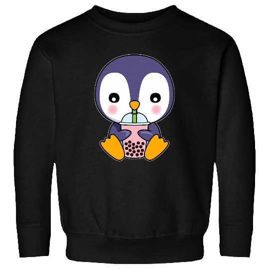 Penguin Pet Boba Bubble Milk Tea Kawaii Cute Animal Lover Sweatshirts