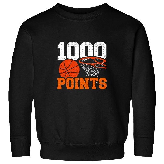 1000 Points Basketball Scorer High School Basketball Boys Sweatshirts