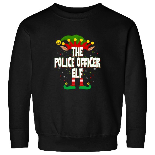 The Police Officer Elf Christmas Sweatshirts