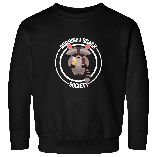 Raccoon Pet Midnight Snack Society Raccoon IceCream Late Night Humor Sweatshirts