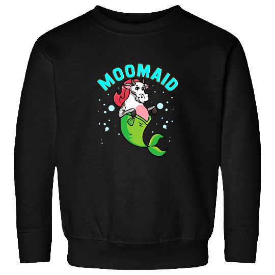 Cow Lover Cute Cow Moomaid Funny Mermaid Sweatshirts