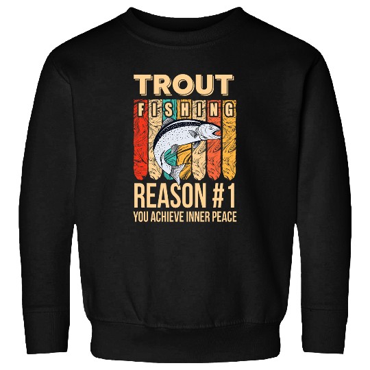 Trout Fishing Retro Fishermen Trouts Love Sweatshirts