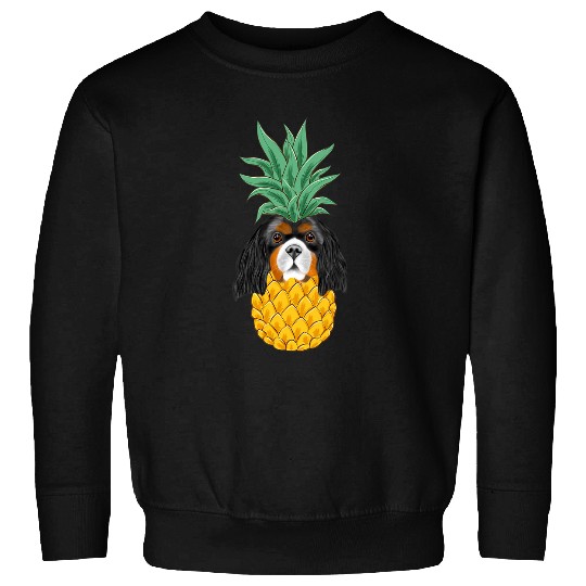 Funny Cavalier King Charles Spaniel pineapples Dog Sweatshirts
