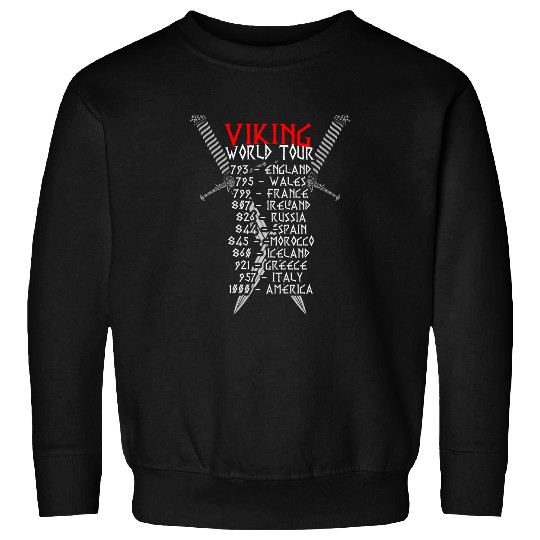 Viking World Tour Showing Norse Pride Sweatshirts