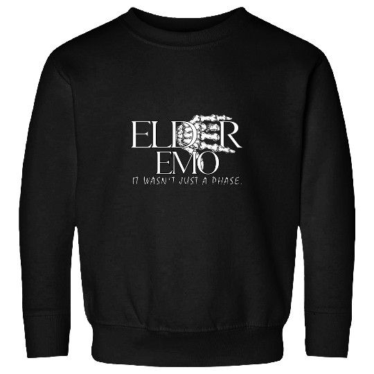 Elder Emo It Wasnt Just A Phase Funny Emo Music Fan Scene Sweatshirts
