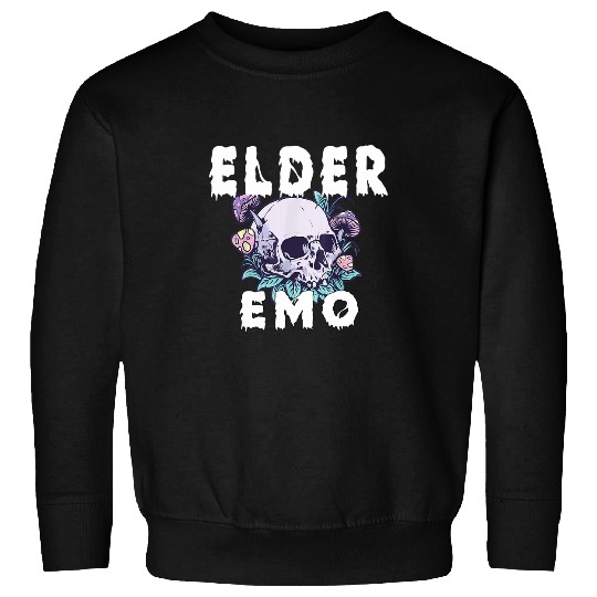 Elder Emo Funny Emo Music Fan Scene Alternative 90s Kids Pun 1 Sweatshirts