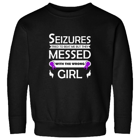 Epilepsy Seizure Awareness Epileptic Disorder Purple Ribbon Sweatshirts