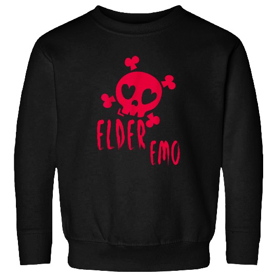 Elder Emo Funny Emo Music Fan Scene Alternative 90s Kids Pun 2 Sweatshirts