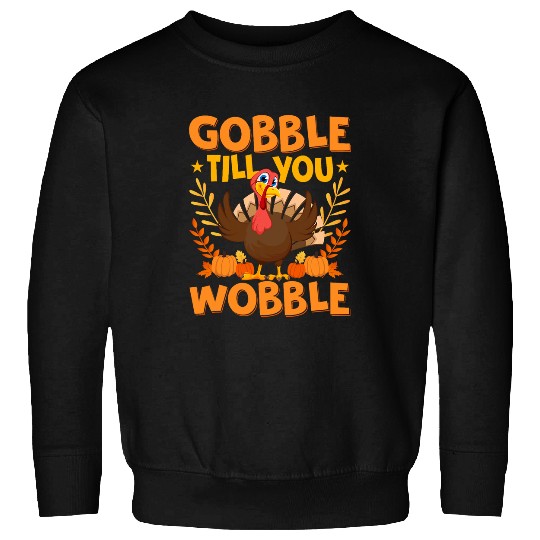 Lacrosse Gift Gobble Till You Wobble cute Turkey Funny Thanksgiving 21 Sweatshirts