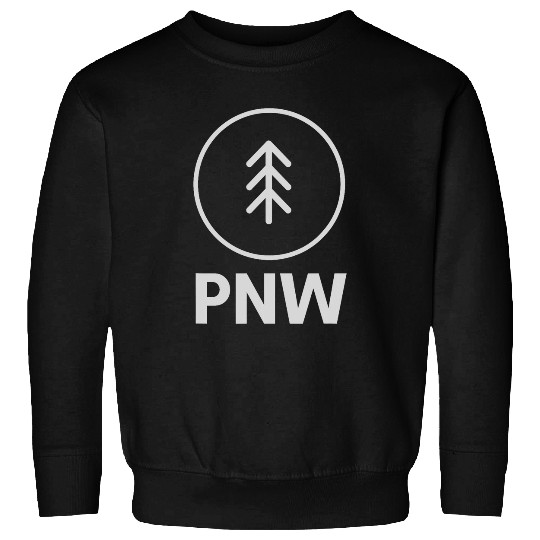 Pacific Northwest PNW Tree Icon Hiking Sweatshirts