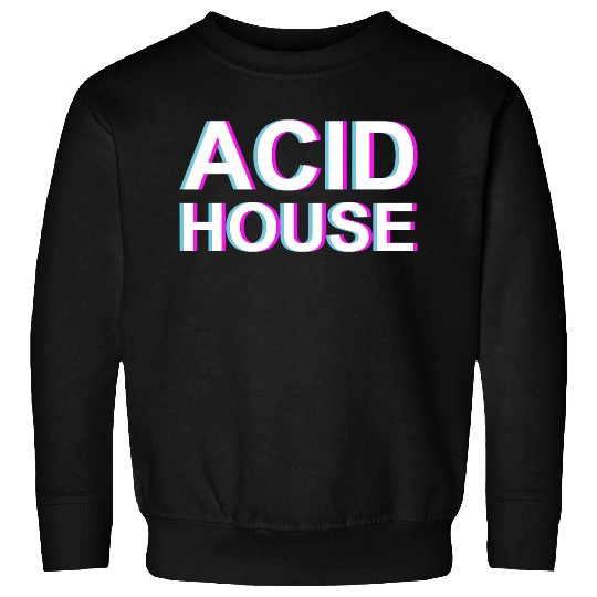 Acid House Music Vaporwave Glitch EDM Lover DJ Acid House Sweatshirts