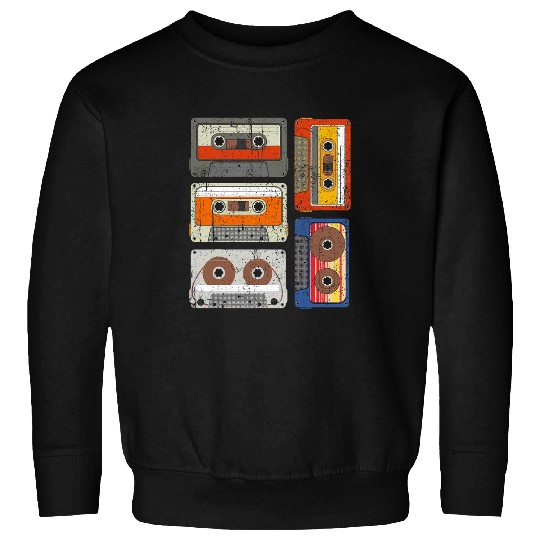 80s Music Lover Retro Cassettes Mixtape 1980s Cassette Sweatshirts